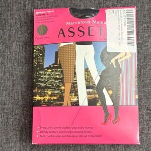 Assets By Spanx Marvelous Mama Maternity Tights in Hot Pink and Black